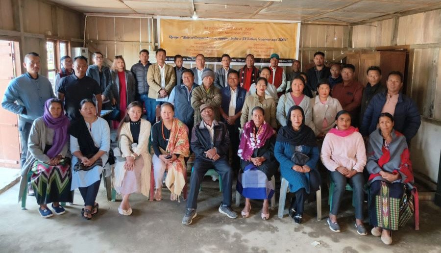 EAC Mopling H Phom, officials representing Agri & Allied dept, District Cooperative Union, prominent citizens and members of various cooperative societies during the 70th All India Cooperative Week at Natha New Village on November15.